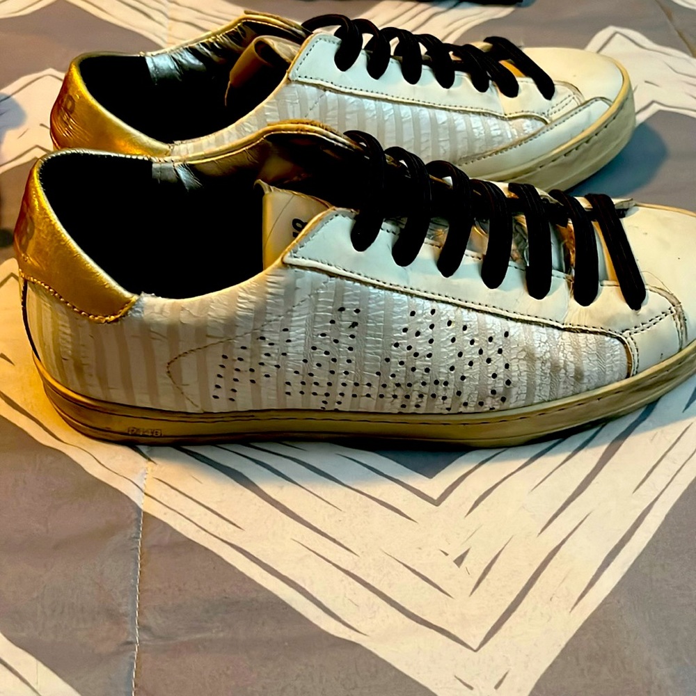 P448 distressed sneakers